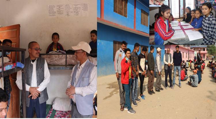 नेता पुनले गरे सहिद आवासिय विद्यालयको अनुगमन