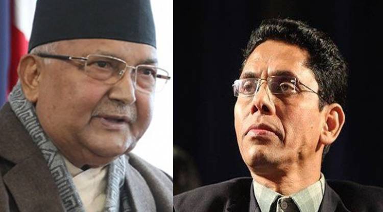 प्रधानमन्त्री ओली र नेकपा प्रवक्ता प्रकाण्डबीच छलफल