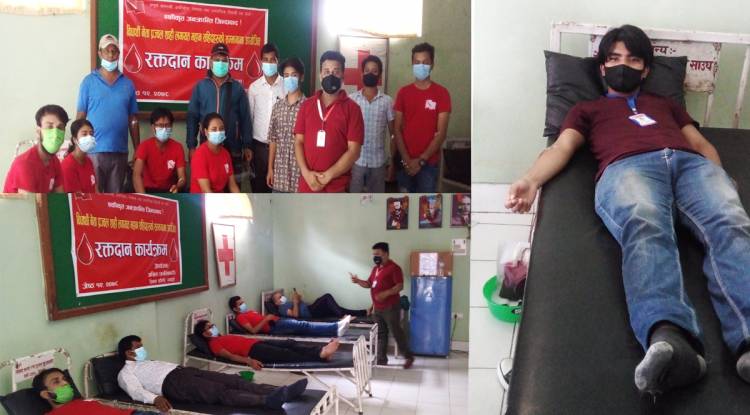 अखिल (क्रान्तिकारी) रूपन्देहीद्वारा सहिदहरूको सम्झनामा रक्तदान