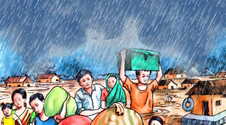 बाढी-पहिरोबाट १८ लाख बासिन्दा उच्च जोखिममा