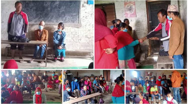 रिब्दिकोट गाउँपालिका वडा नं.३ मा नेकपाको भेला 