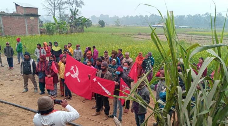 कपिलवस्तुमा नेकपाद्धारा विरोध प्रदर्शन