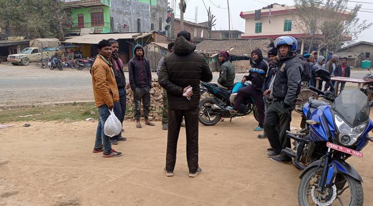 नेकपाद्वारा पश्चिम नवलपरासीमा बिरोध सभा 