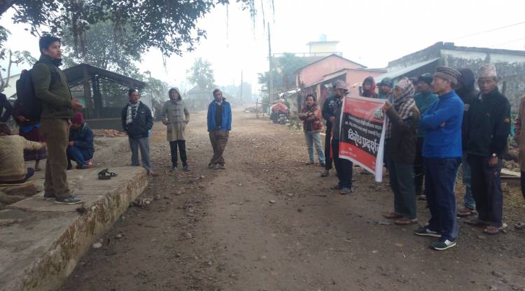 नवलपुरमा बास्तोलाको रिहाइको माग गर्दै प्रदर्शन