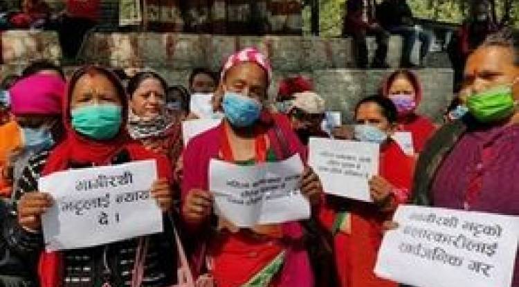 भट्टको हत्या विरुद्ध बेनीमा प्रदर्शन